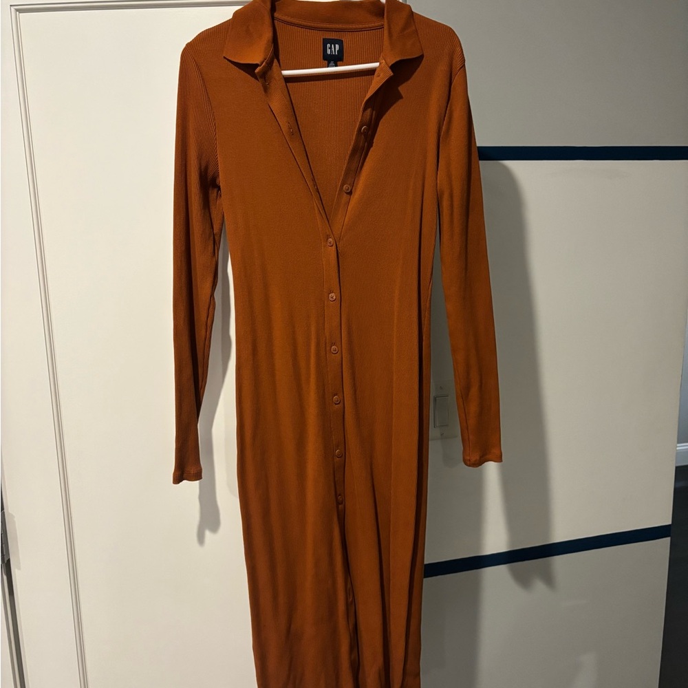 GAP Women's Long Sleeve Rust Dress
